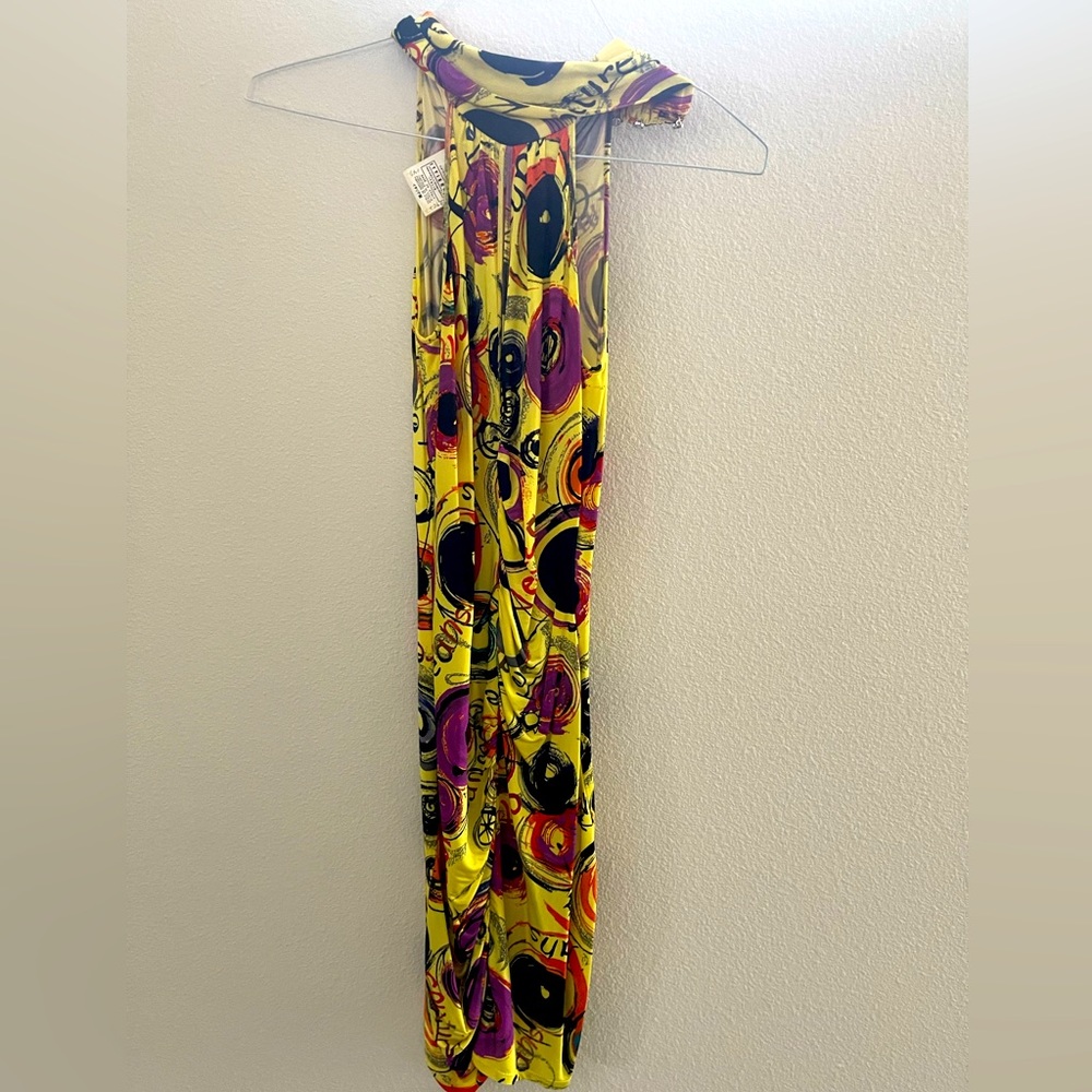 Versace jeans couture yellow dress